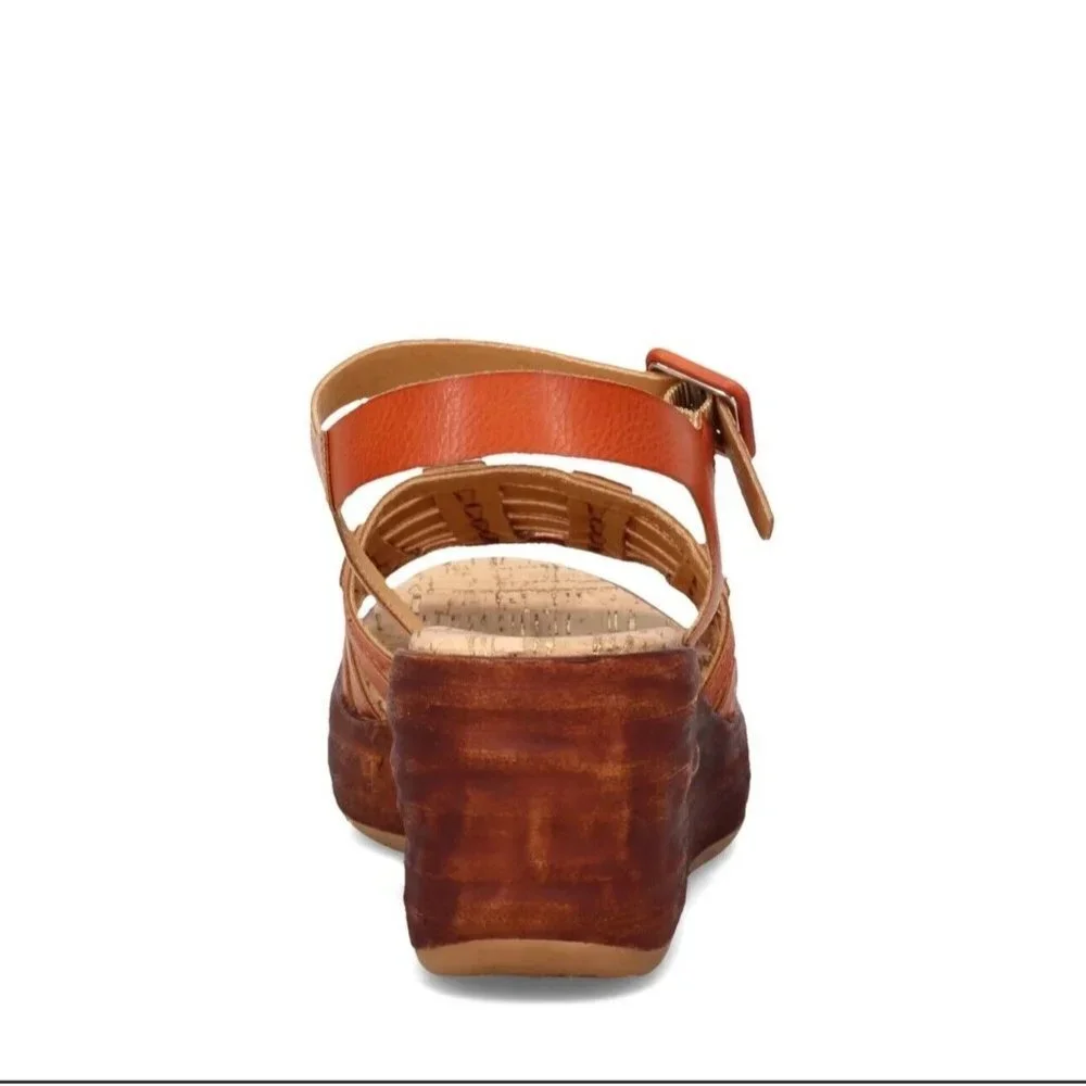 Kork‎ Ease Marley Shoes Women’s 11 M Orange Slingback Sandals Platform Cinnamon